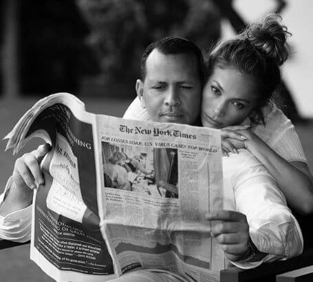 Guadalupe Rodríguez's daughter, Jennifer Lopez with her fiancée Alex.